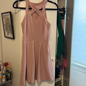 blush mini dress
